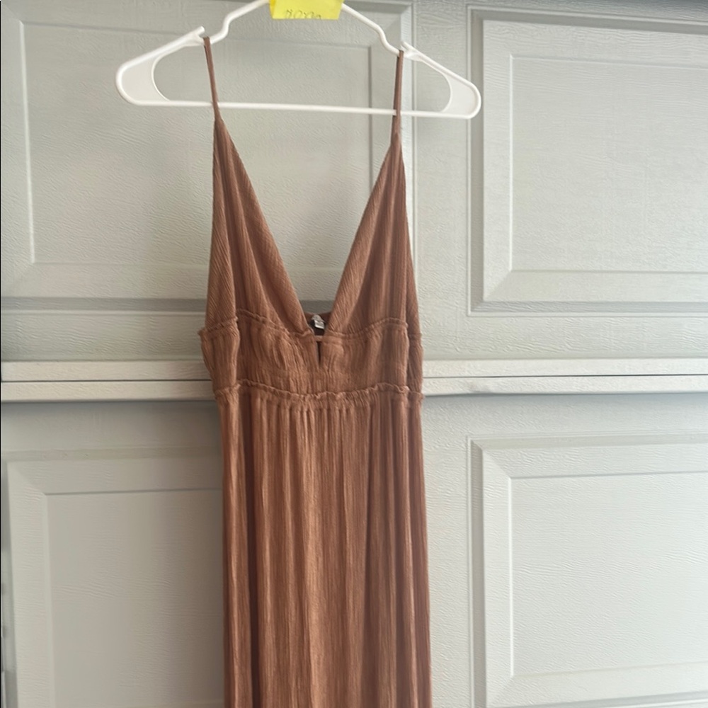 Brown Spaghetti Strap Dress